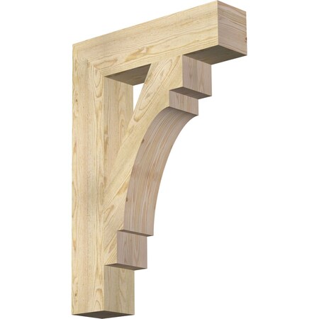 Ekena Millwork Merced Block Rough Sawn Bracket, Douglas Fir, 6"W x 26"D x 38"H BKT06X26X38MRC05RDF